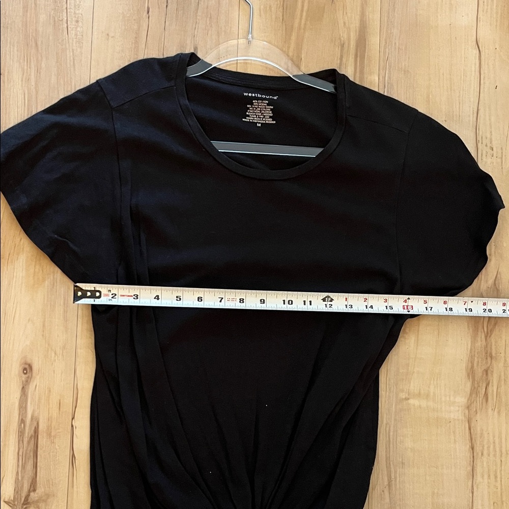 Universal Thread Black Tie-Front Tee - image 9